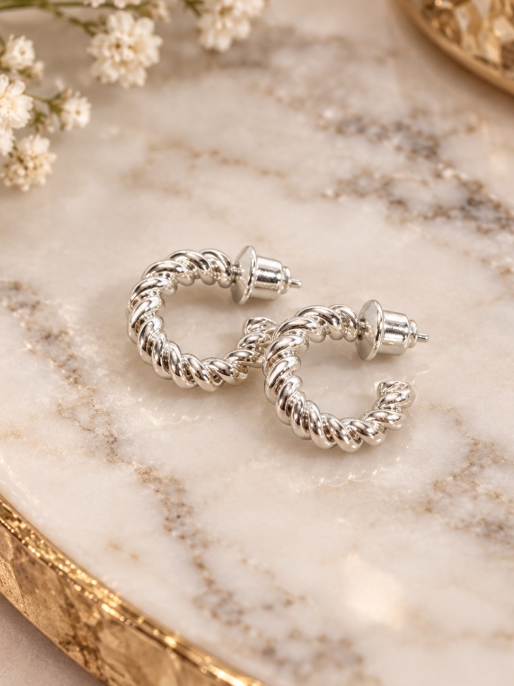 Silver Mini Hoop Earrings